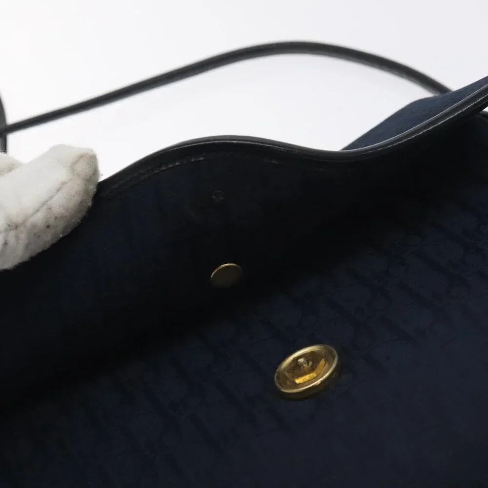 Authentic Christian Dior Trotter Canvas Shoulder Bag Navy - Picture 15 of 16